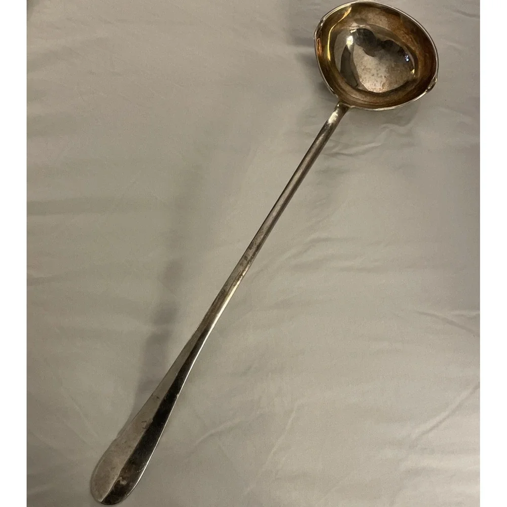 Vintage Silver‎ Plated Serving Ladle Spoon 17